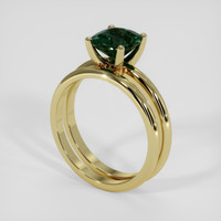 2.10 Ct. Bluish Green Sapphire Ring, 14K Yellow Gold 2