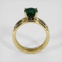 2.10 Ct. Bluish Green Sapphire Ring, 14K Yellow Gold 3