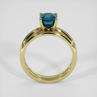 2.09 Ct. Bluish Green Sapphire Ring, 14K Yellow Gold 3