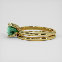 2.00 Ct. Bluish Green Sapphire Ring, 14K Yellow Gold 4