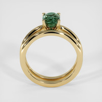 2.02 Ct. Bluish Green Sapphire Ring, 14K Yellow Gold 3
