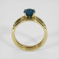 1.27 Ct. Greenish Blue Sapphire Ring, 14K Yellow Gold 3