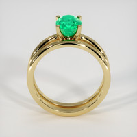 1.24 Ct. Emerald Ring, 18K Yellow Gold 3