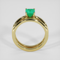 0.75 Ct. Emerald Ring, 18K Yellow Gold 3