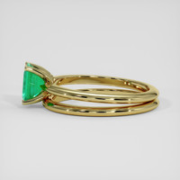 0.75 Ct. Emerald Ring, 18K Yellow Gold 4