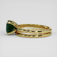 2.10 Ct. Bluish Green Sapphire Ring, 18K Yellow Gold 4