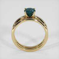 1.07 Ct. Bluish Green Sapphire Ring, 18K Yellow Gold 3
