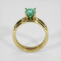 2.00 Ct. Bluish Green Sapphire Ring, 18K Yellow Gold 3