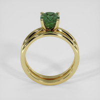 2.19 Ct. Green Sapphire Ring, 18K Yellow Gold 3