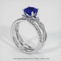 1.21 Ct. Blue Sapphire Ring, Platinum 950 2