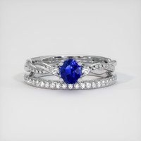 0.68 Ct. Sapphire Ring, Platinum 950 1