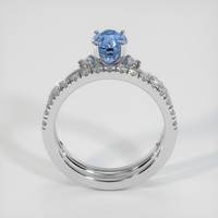1.31 Ct. Blue Sapphire Ring, Platinum 950 3