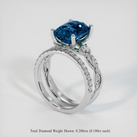 5.00 Ct. Bi Color Sapphire Ring, Platinum 950 2