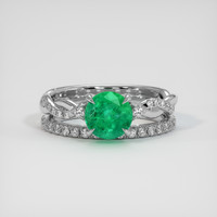 1.51 Ct. Emerald Ring, Platinum 950 1