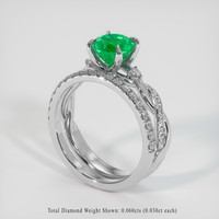 1.51 Ct. Emerald Ring, Platinum 950 2