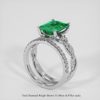 2.29 Ct. Emerald Ring, Platinum 950 2