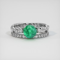 1.13 Ct. Emerald Ring, Platinum 950 1