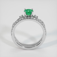 0.56 Ct. Emerald Ring, Platinum 950 3