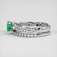 0.56 Ct. Emerald Ring, Platinum 950 4