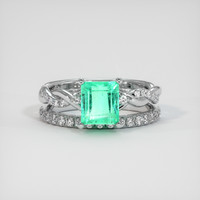 1.32 Ct. Emerald Ring, Platinum 950 1