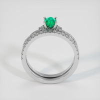 0.62 Ct. Emerald Ring, Platinum 950 3