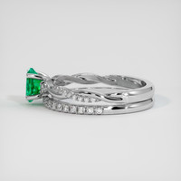 0.62 Ct. Emerald Ring, Platinum 950 4