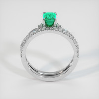 0.91 Ct. Emerald Ring, Platinum 950 3