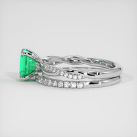 1.03 Ct. Emerald Ring, Platinum 950 4