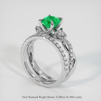 1.02 Ct. Emerald Ring, Platinum 950 2