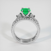 1.02 Ct. Emerald Ring, Platinum 950 3