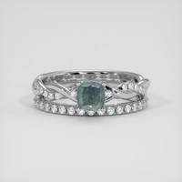 0.71 Ct. Green to Purple Alexandrite Ring, Platinum 950 1