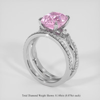 6.64 Ct. Pink Sapphire Ring, Platinum 950 2