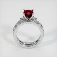 2.50 Ct. Ruby Ring, Platinum 950 3