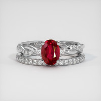 1.13 Ct. Ruby Ring, Platinum 950 1