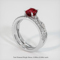 1.13 Ct. Ruby Ring, Platinum 950 2