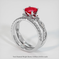 1.22 Ct. Ruby Ring, Platinum 950 2