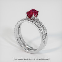 1.80 Ct. Ruby Ring, Platinum 950 2