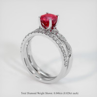 1.51 Ct. Ruby Ring, Platinum 950 2