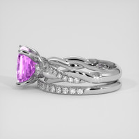 3.13 Ct. Pinkish Purple Sapphire Ring, Platinum 950 4