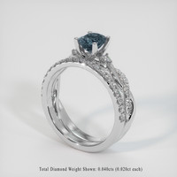 0.91 Ct. Sapphire Ring, Platinum 950 2