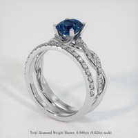 1.27 Ct. Blue Sapphire Ring, Platinum 950 2