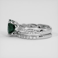 2.15 Ct. Bluish Green Sapphire Ring, Platinum 950 4