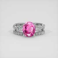 3.09 Ct. Pink Sapphire Ring, Platinum 950 1