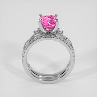 3.09 Ct. Pink Sapphire Ring, Platinum 950 3