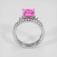 2.61 Ct. Purplish Pink Sapphire Ring, Platinum 950 3