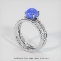 3.60 Ct. Bluish Purple Sapphire Ring, Platinum 950 2