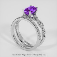 2.01 Ct. Purple Sapphire Ring, Platinum 950 2