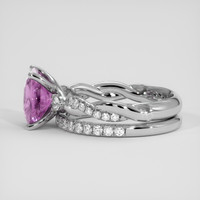 2.50 Ct. Purplish Pink Sapphire Ring, Platinum 950 4