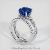 3.23 Ct. Bi Color Sapphire Ring, Platinum 950 2