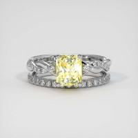1.60 Ct. Yellow Sapphire Ring, Platinum 950 1